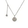 Collar con colgante de borla en forma de diamante, carácter de la suerte minimalista, moda japonesa y coreana, cadena para la clavícula versátil de lujo ligero personalizado, venta al por mayor