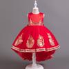 Vestido de princesa para niñas, vestido ligero de lujo de nicho, vestido de actuación de piano de alta gama, vestido de niña de las flores para boda, vestido de verano