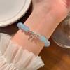 Pulsera de Plata Esterlina S925 2025 Nueva Pulsera de Plata Rota de Piedra Natural Lujo Accesible Joyería de Mano Nicho Regalo de Cumpleaños