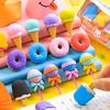 Goma de Borrar Papelería Regalo Modelado Creativo traje Hamburgo Dibujos Animados Estudiante Goma de Borrar Helado Pastel Goma de Borrar