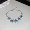 Pulseira extensível de laço de zircônia, luxo leve, de alta qualidade, moderna e requintada, joia de nicho de designer