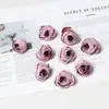 Flor Falsa Estilo Retro Capullo de Rosa Artificial con Borde Quemado DIY Arreglo Floral Hecho a Mano Ramo de Boda Decoración para el Hogar Producto Nuevo