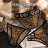 Nova Série de Estampa de Leopardo de Verão Renda Sexy de Seda Gelada Roupa Íntima para Mulheres Cintura Baixa Confortável Algodão Puro Virilha Calcinhas para Mulheres
