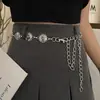 Corrente de Cintura de Corrente de Metal Retrô Europeia e Americana para Mulheres, Acessório Versátil de Verão para Vestidos, Ternos, Cinto de Estilo Étnico