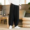 Calças de Linho Masculinas Frescas Soltas Hallen Calças Calças Rabanete Leggings Verão 2023 Calças Masculinas Estilo Chinês