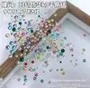 Alternativa de diamante facetado brillante 33 para arte de uñas, decoración de uñas de diamante redondo pequeño de fondo plano blanco K9