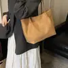 Bolso Tote Versátil Grande de Capacidad Estilo Retro Mate Europeo y Americano para Mujer, Nuevo Bolso de Hombro para Viajes con Aspecto de Alta Gama