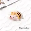 Dibujos Animados Brillo Lindo Cerdo DIY Accesorios de Resina Pequeño Pegamento de Crema Pasador Funda de Teléfono Móvil Hebilla de Zapato