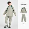 Conjunto Esportivo Duoduo Kids 2026 Primavera e Outono Color Block para Meninos Jaqueta Cardigan e Calça Conjunto de Duas Peças Campus