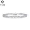 Pulsera Navideña de Lujo Ligero de Alta Gama, Pulsera de Plata 925 Estilo Ins Europeo y Americano con Moissanita, en Stock para Dropshipping