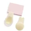 Patch de Silicone para Seio com Orelha de Coelho Laqueada Cor Sólida Silicone Invisível Push-up Anti-queda Sexy Leve