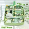 Estuche de Lápices Panda de 12 Compartimentos de Gran Capacidad, Linda Caja de Lápices Estilo Ins para Niños, Caja de Papelería Capibara para Estudiantes de Primaria y Secundaria