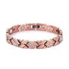 Pulsera Magnética Desmontable Retro de Moda Europea y Americana con Diamantes, Pulsera de Cobre Magnético Cepillado Joyería al por Mayor