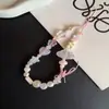 Funda de Teléfono con Lanyard de Corazón de Nube Soñadora Estilo Girly Porta Tarjetas de Cámara Ccd Botón Creativo DIY