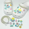 Novos charms de estrela-do-mar e água-viva transparentes para tamancos, fivelas de decoração para sapatos, charms de corrente de contas DIY removíveis
