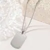 Collar con colgante militar de acero inoxidable con personalidad para hombre estilo ins europeo y americano, sentido del diseño, cadena para suéter de acero de titanio, joyería al por mayor