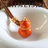 Nova Moda Retro Estilo Chinês Simples Temperamento Versátil Colorido Esmalte Cabacinha Corrente para Suéter Luxo Leve High-End Colar Longo