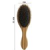 Pente com Almofada de Ar em Madeira de Faia é Arredondado e Não Machuca o Cabelo, Pente Fofo, Cabelo Liso, Combate Estática, Cabo Longo, Dentes Largos, Pente de Massagem, Pente para Cabeleireiro