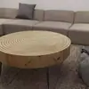 Madeira Maciça Anéis de Crescimento Combinação Estilo Japonês Mesa de Centro Sala de Estar Mobiliário de Homestay Quarto de Aluguel Mesa de Centro Mesa de Centro Apartamento Pequeno Madeira Maciça Novo Estilo