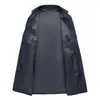 Gabardina transfronteriza para hombre para otoño e invierno, con cuello de solapa, de longitud media, cinturón desmontable, adecuada para negocios casual de mediana edad y vestimenta formal, moderna