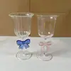 Estilo Insta Copo de Cocktail Vinho Tinto com Rede Copo com Canudo Copo de Bar para Misturar Copo Alto para Bebidas