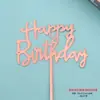 Te deseamos longevidad, salud y longevidad, Insignias de Acrílico Engrosado para Pasteles, Insignias para Postres de Repostería