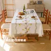 Toalha de mesa feita de algodão e linho, à prova d'água e resistente a óleo, espessa, cor lisa, design simples, toque de alta qualidade, estilo nórdico, adequada para mesas de jantar e mesas de centro