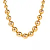 Venta al por mayor transfronteriza Moda europea y americana ins personalidad exagerada cuentas de transferencia collar de acero de titanio para mujer acero inoxidable dulce fresco cadena clavicular