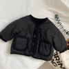 Nuevo abrigo de algodón acolchado con línea de acolchado de calabaza de invierno más terciopelo para niños y adultos, chaqueta acolchada de algodón cálida retro Mori