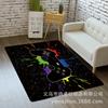 Alfombra con mango de consola de juegos transfronteriza para habitación infantil, alfombra de piso de dibujos animados para el hogar, sala de estar, dormitorio, alfombra completa, mancha