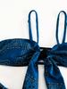 Nuevo Bikini de Dos Piezas para Mujer 2024 con Tirantes Finos, Estampado, Bandeau, Push-Up, Moda de Playa, Directo del Fabricante