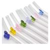 Palito de vidro criativo de fábrica com laço de alta cor e borboleta, estilo ins, requintado