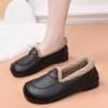 Zapatos tipo gorro procesados y personalizados para ropa exterior de invierno para mujer 2025 Nuevos Zapatos de terciopelo cálidos y peludos de suela plana de corte bajo Zapatos de algodón para madre