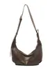 Bolso Cruzado Casual de Moda 2026, Gran Capacidad, Piel Suave Retro, Bolso Tipo Dumpling Plegado, Bolso de Mujer, Estilo Nicho Coreano