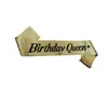 Decorações de Festa de ANIVERSÁRIO da Menina Spot Tiras de Ombro de ANIVERSÁRIO Tiras de Etiqueta RAINHA DE ANIVERSÁRIO