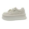 Zapatos Blancos de Plataforma con Suela Gruesa para Mujer, Tenis Versátiles de Nicho 2025 Nuevos Populares de Primavera y Otoño, Zapatos Deportivos Casuales que Aumentan la Altura