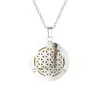 Colgante de Acero Inoxidable con Superficie de Arco Transfronterizo para Aromaterapia Collar de Aceite Esencial Colgante de Aromaterapia con Algodón y Cadena