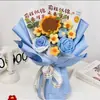 Girassol Buquê de Lã Feito à Mão Produto Acabado Flor Tricotada Peixe Koi Simulação Atacado Presente para Adultos Lembrança