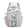 Mochila de Dibujos Animados Anime Tiburón Chica Gawr Gura, para Niños y Niñas, Estudiantes de Primaria y Secundaria, Gran Capacidad, Bolso Escolar Casual