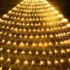 Luzes de Rede Solares Luzes de Fio Piscantes de LED Luzes de Fio à Prova d'Água de Natal Decoração Interna Luzes LED Piscantes em Formato de Rede