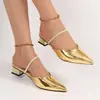 Sandalias Baotou para Mujer 2026 Nuevo Verano Sencillas Punta Fina Tacón Cuadrado Sandalias para Mujer Tacón Alto Correa Fina Moda Zapatos de una Sola Tira Talla Grande