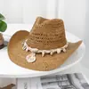 Sombrero de sol para viajes al aire libre y playa, sombrero de protección solar, nuevo sombrero de paja estilo vaquero occidental de Amazon para hombres y mujeres
