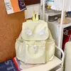 Nova Mochila Estilo Coreano, Mochila Escolar Casual de Nylon de Grande Capacidade, Leve para Viagem, Estudante Versátil, Mochila de Cordão de Nicho