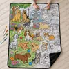 Manta DIY para Colorear Personalizada Transfronteriza Dibujo a Líneas Blanco y Negro Manta de Graffiti Manta de Pintura Interactiva Padre-Hijo para Niños Amazon