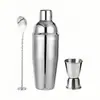 Herramienta de traje de barman de acero inoxidable transfronteriza juego de 6 piezas 750ml coctelera de barman juego completo de herramientas de barman de tres etapas