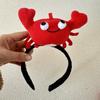 Linda Diadema de Cangrejo de Dibujos Animados, Cuerda para el Cabello, Broche, Joyería, Llavero de Cangrejo, Accesorios para Bolsa, Diadema