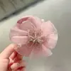 Pinza de Garra de Flor de Cristal de Malla Súper Hada para Mujer Parte Trasera de la Cabeza Medio Recogido Tamaño Mediano Pinza de Tiburón Accesorios para el Cabello Versátiles de Alta Gama
