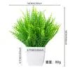 Venta caliente transfronteriza planta artificial planta artificial planta verde decoración interior y exterior escritorio maceta de plástico Hierba persa maceta pequeña