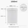 Contenedor de plástico vertical de boca ancha en stock 100ml frasco para muestras de tinta pp contenedor pequeño botella de almacenamiento de partículas engrosado y sellado