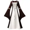 Vestido de Encaje de Manga Larga Popular Europeo y Americano 2025 Gótico Retro Medieval Ropa de Escenario para Mujer